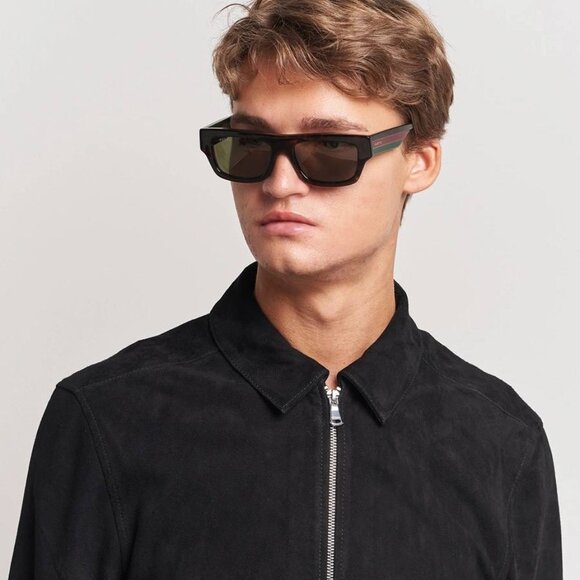 🕶️ New Gucci GG1301S 001 Sunglasses - Black Frame, Grey Lenses - Picture 3 of 10